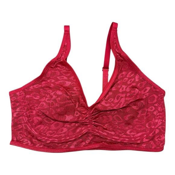 Ruby Ribbon Allure Sheer Demiette Bra Cherry Red Nwt Size 34 - Picture 1 of 4